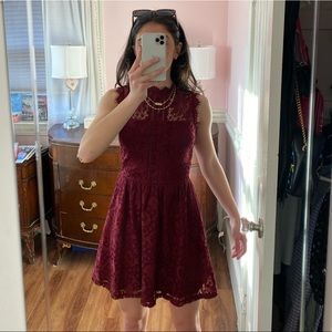 Maroon lace dress